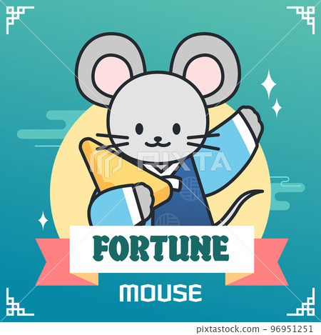 Zodiac animal character fortune illustration 01 Zodiac animal character fortune illustration 01 96951251