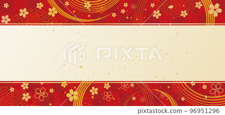 新年的背景圖。帶有日本圖案的美麗背景。 新年的背景圖。帶有日本圖案的美麗背景。 96951296