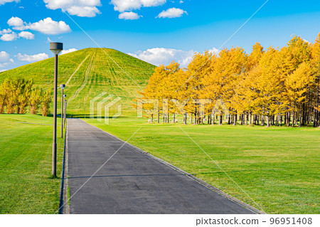 北海道莫埃來沼公園秋景 96951408