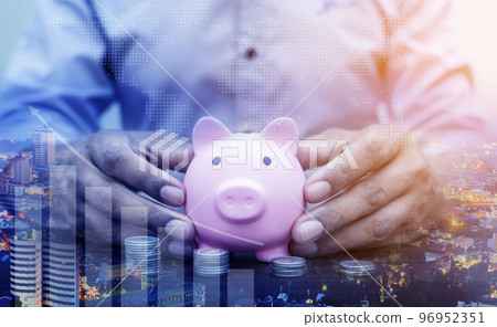 Investor online saving concept Investor online saving concept 96952351