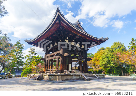 Todaiji Bell Tower Autumn leaves season (Nara City, Nara Prefecture) 96953211