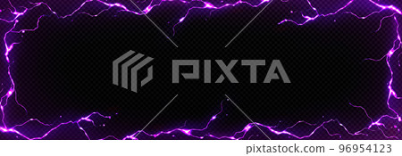 Abstract background with frame of lightnings 96954123