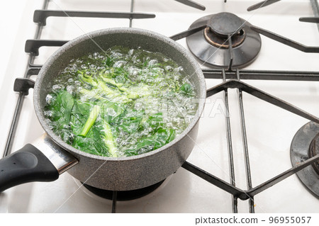 Cuts to boil Komatsuna 96955057