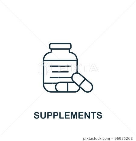 Supplements icon. Monochrome simple Detox Diet icon for templates, web design and infographics 96955268