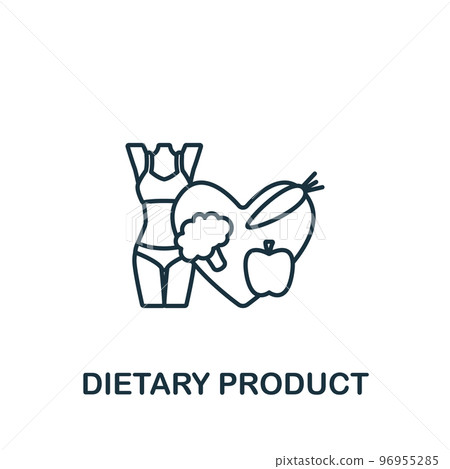 Dietary Product icon. Monochrome simple Detox Diet icon for templates, web design and infographics Dietary Product icon. Monochrome simple Detox Diet icon for templates, web design and infographics 96955285