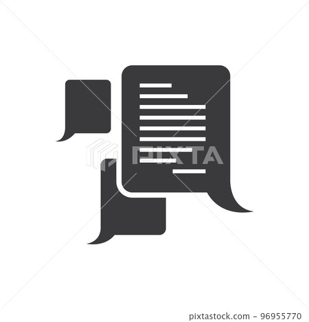 Speech bubble icon 96955770