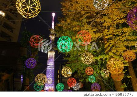 東京墨田區牛島神社的燈飾 96955773