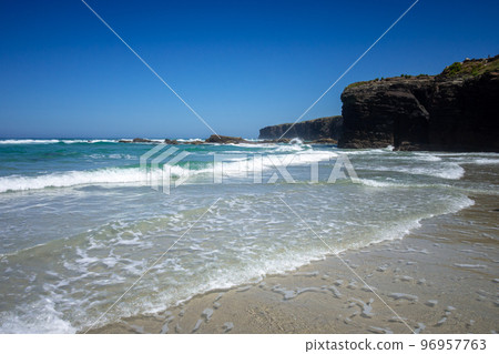 As Catedrais beach - Beach of the Cathedrals - Galicia, Spain 96957763