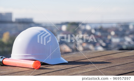 Image of construction industry, security guards, guard man 96957897