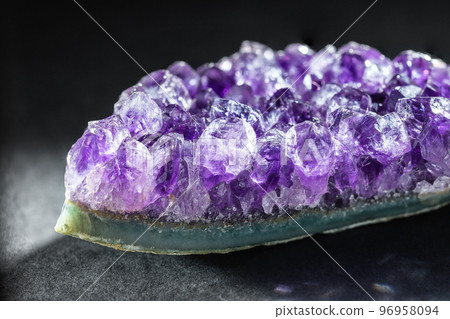 Amethyst crystal druzy a purple variety of quartz 96958094