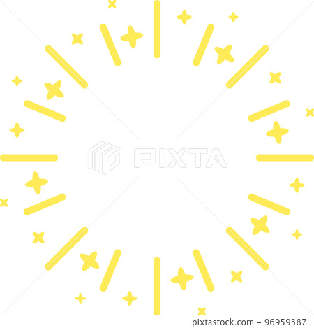 Circular frame sparkling lines yellow Circular frame sparkling lines yellow 96959387