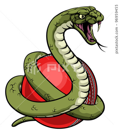 Snake Cricket Ball Animal Sports Team Mascot 96959455