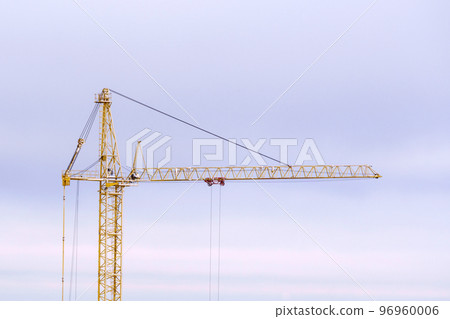 Tower construction crane construction crane. Close up. Copy space. Concept of construction, industry, business 96960006