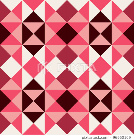 Abstract geometric pattern, diamond shape, red color seamless illustration template for background, poster, banner Abstract geometric pattern, diamond shape, red color seamless illustration template for background, poster, banner 96960109