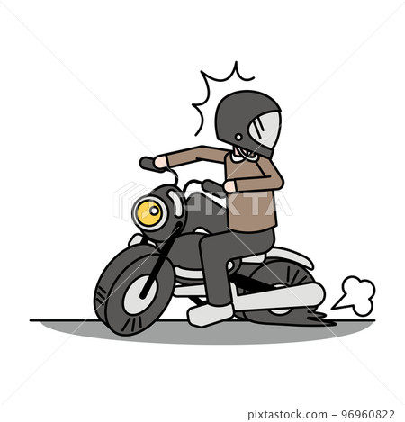 由於輪胎被刺破而無法移動的自行車 96960822