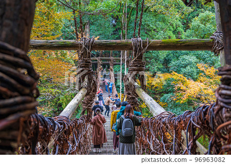 [Tokushima] Kazura Bridge in Iya [Autumn] 96963082