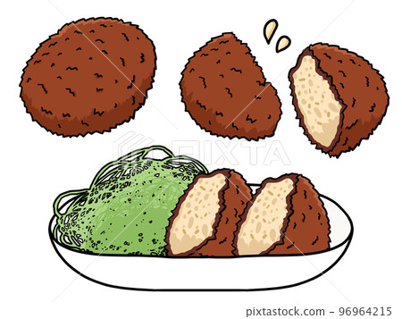 Croquette illustration Croquette illustration 96964215