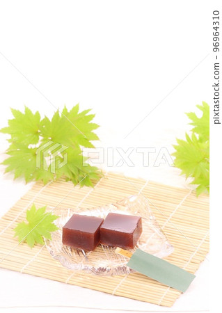 Mizuyokan, sweet, bright background, tea cake, snack Mizuyokan, sweet, bright background, tea cake, snack 96964310