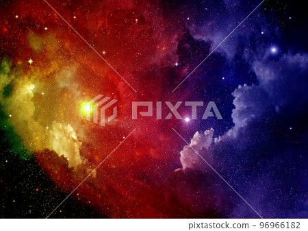 galaxy in a free space. 3D rendering 96966182