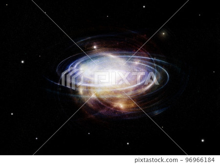 galaxy in a free space. 3D rendering 96966184