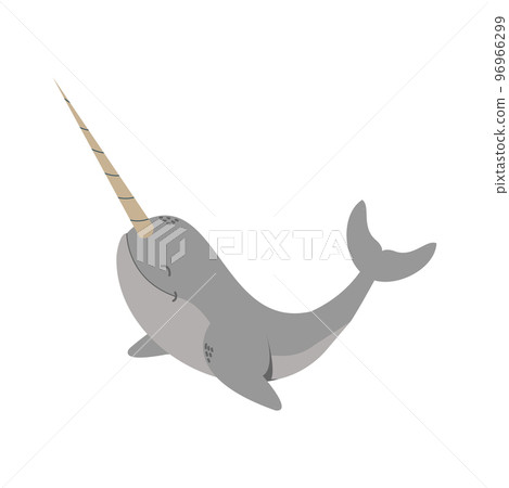 narwhal Vector drawing icon sign narwhal Vector drawing icon sign 96966299