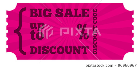 Sale discount coupon template in vintage ticket style Sale discount coupon template in vintage ticket style 96966967