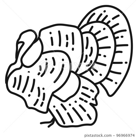 Turkey line icon. Domestic bird. Farm animal Turkey line icon. Domestic bird. Farm animal 96966974