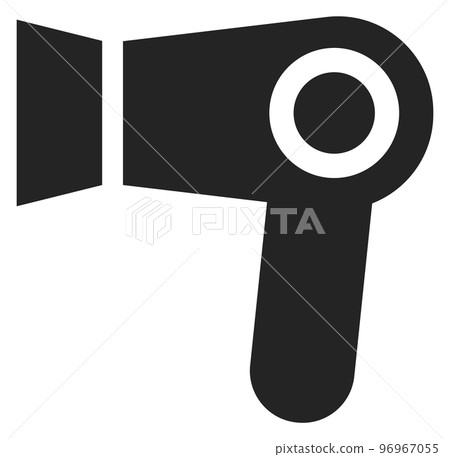 Hair dryer black icon. Hairdresser salon logo - Stock Illustration  [96967055] - PIXTA
