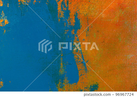 creative background, a spot of  colored primer rubbed on the surface of a linen canvas, temporary object, close, toning 96967724