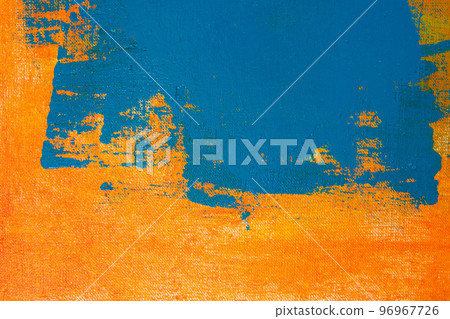 creative background, a spot of  colored primer rubbed on the surface of a linen canvas, temporary object, close, toning 96967726