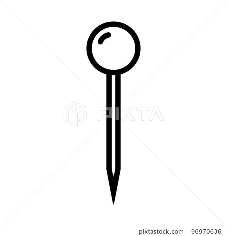 Simple pin icon. Pin or clip symbol. vector. 96970636