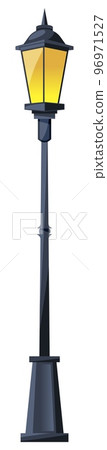 Street lantern post. Old city electric light 96971527