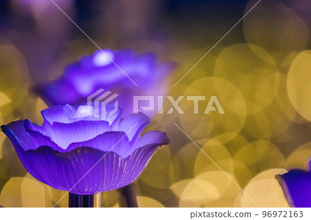 The bulbs were made into roses, arranged as festive decorations. The bulbs were made into roses, arranged as festive decorations. 96972163