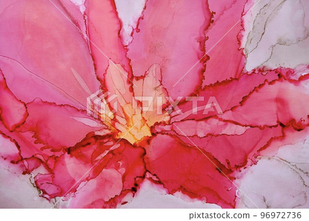 Flower alcohol ink art Flower alcohol ink art 96972736