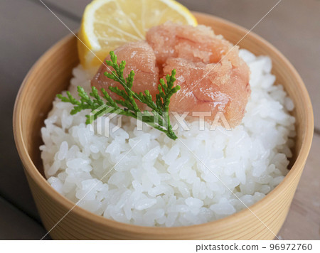 White rice and mentaiko in Magewappa 96972760