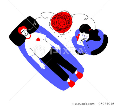 Unravel psychological problems - colorful flat design style illustration Unravel psychological problems - colorful flat design style illustration 96975046