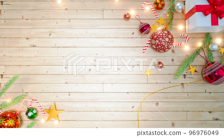 top view merry christmas and happy new year card and wallpaper design top view merry christmas and happy new year card and wallpaper design 96976049