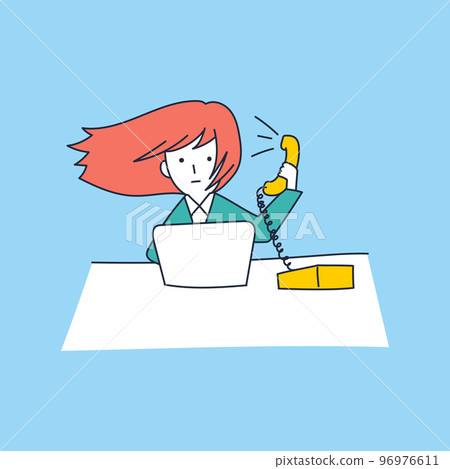Complaint processing professional who does not falter even with complaints! Illustration material of 96976611