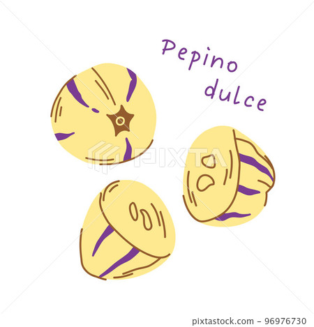 Illustration of sweet cucumber in cartoon style isolated on white background. whole and cut fruit Illustration of sweet cucumber in cartoon style isolated on white background. whole and cut fruit 96976730