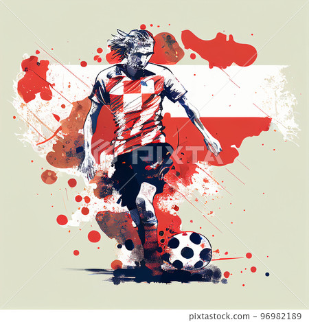 Croatian soccer poster. Abstract Croatia football background. Croatian national football player. Croatia soccer team Croatian soccer poster. Abstract Croatia football background. Croatian national football player. Croatia soccer team 96982189