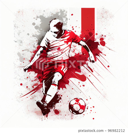 Poland soccer poster. Abstract Polish football background. Denmark national football player. Danish soccer team 96982212