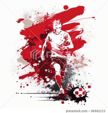 Poland soccer poster. Abstract Polish football background. Denmark national football player. Danish soccer team 96982215