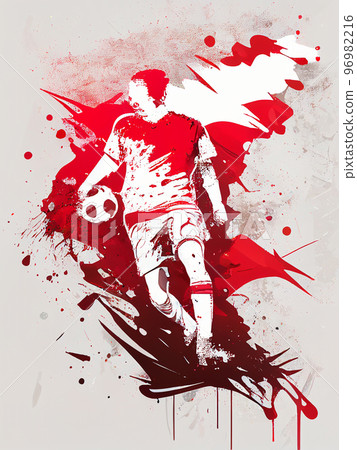 Poland soccer poster. Abstract Polish football background. Denmark national football player. Danish soccer team 96982216