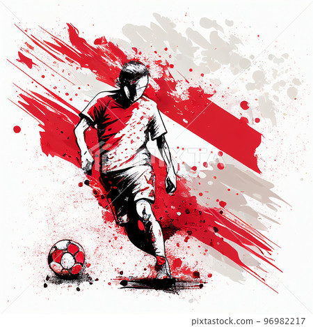 Poland soccer poster. Abstract Polish football background. Denmark national football player. Danish soccer team 96982217