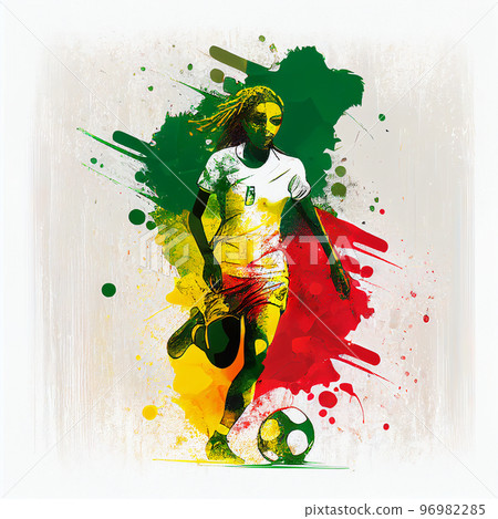 : Womens Senegal Sport/Soccer Jersey Tee Flag Football