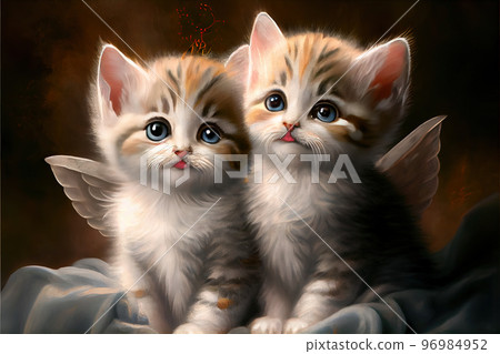 Illustration of lady cat 96984952