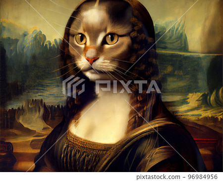 Illustration of lady cat 96984956