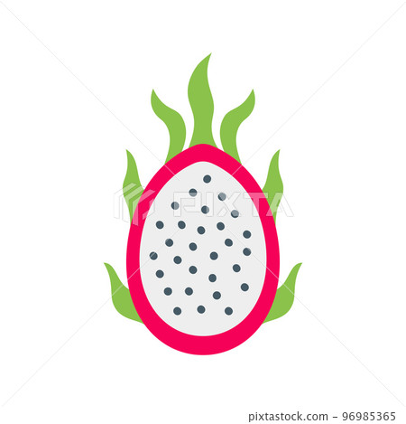 Dragon fruit cut half. Pitaya, exotic tropical dragonfruit. Pitahaya. Dragon fruit cut half. Pitaya, exotic tropical dragonfruit. Pitahaya. 96985365