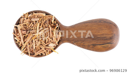 Catuaba bark in wooden bowl, isolated on white background. Trichilia catigua bark. Chuchuhuasha, Tatuaba, Pau de Reposta, Piratancara and Caramuru. Top view. Catuaba bark in wooden bowl, isolated on white background. Trichilia catigua bark. Chuchuhuasha, Tatuaba, Pau de Reposta, Piratancara and Caramuru. Top view. 96986129