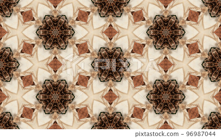 Abstract seamless texture from photo cones and fabric Abstract seamless texture from photo cones and fabric 96987044